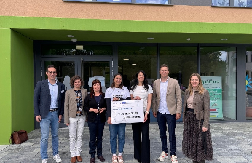 Auftakt des Klimatags mit Vertreter:innen des Projekts und der Region